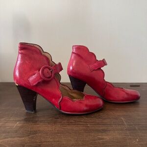 Miz Mooz Carissa Red Leather Heels